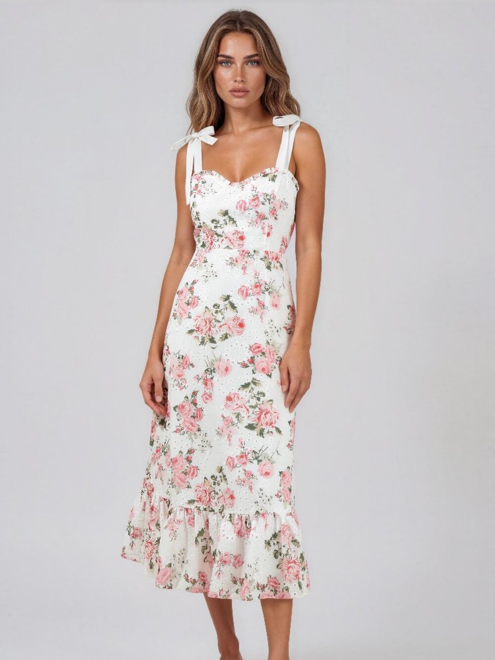Sugarlips Villa Garden Eyelet Midi Curve